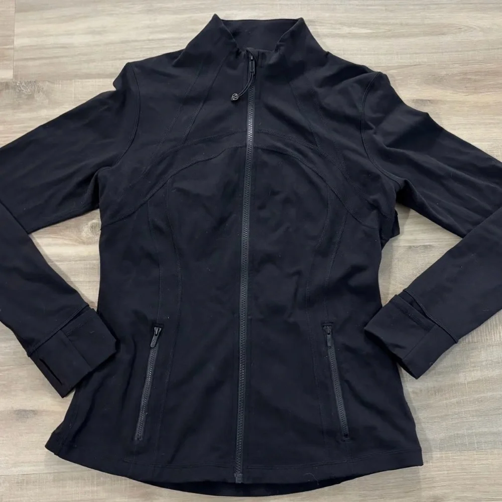 Lululemon Define Jacket Black Size 2 Full Zip Logo 💎EUC Retails $128 - Picture 5 of 10